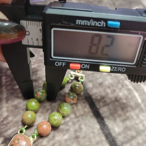 Unakite Two Row Beaded Bracelet - Picture 9 of 12